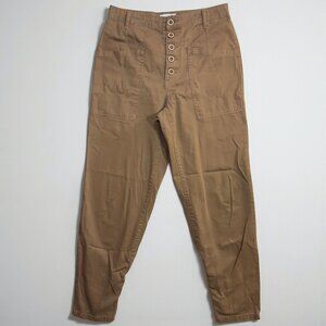 Pistola 26 Oak High Rise Chino Pant Button Fly Brown Carpenter 100%‎ Cotton Y2K